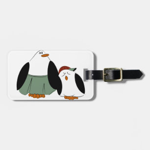 Etiqueta De Bagagem Pinguins de Cartoon