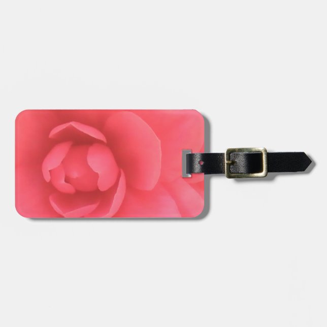 Etiqueta De Bagagem Pink Camellia (Frente Horizontal)