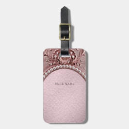 Etiqueta De Bagagem Pink Flower Luggage Tag