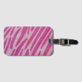Etiqueta De Bagagem Pink zebra stripes