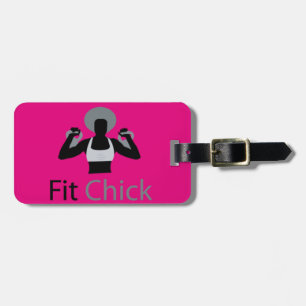 Etiqueta De Bagagem Pintinho apto com o Afro que guardara kettlebells
