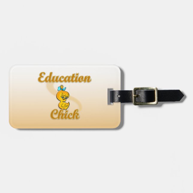 Etiqueta De Bagagem Pintinho de Educação (Frente Horizontal)