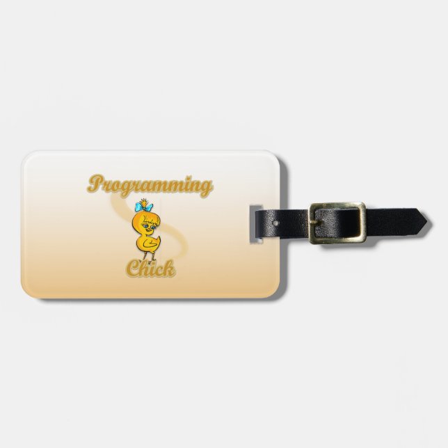 Etiqueta De Bagagem Pintinho de programação (Frente Horizontal)
