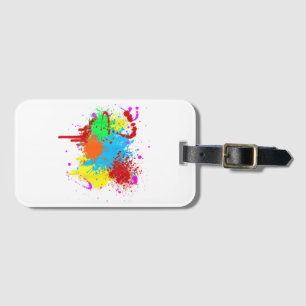 Etiqueta De Bagagem Pintura bonito, pintura com Abstrato de pintura