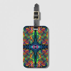 Etiqueta De Bagagem Pintura com torção de olhos e trippy