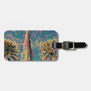 Etiqueta De Bagagem Pintura de Burj Khalifa