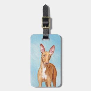 Etiqueta De Bagagem Pintura De Cão Faraó - Arte De Cão Original