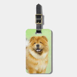 Etiqueta De Bagagem Pintura De Chow Chow - Arte De Cachorro Original