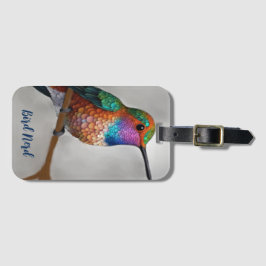 Etiqueta De Bagagem Pintura de Hummingbird de Vibrant Allen
