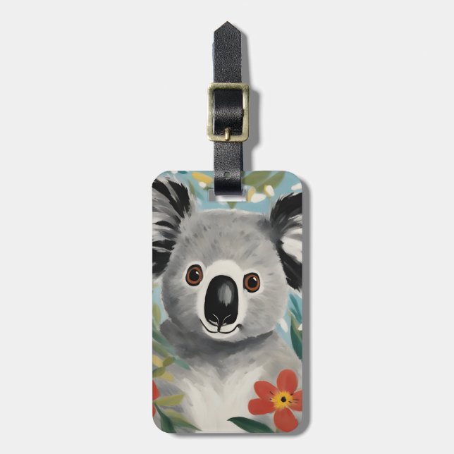 Etiqueta De Bagagem Pintura de Koala (Frente Vertical)