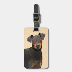 Etiqueta De Bagagem Pintura de Manchester Terrier Arte Animal Original
