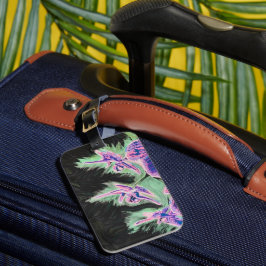 Etiqueta De Bagagem Pintura de 'Orquídea Tropical' em um