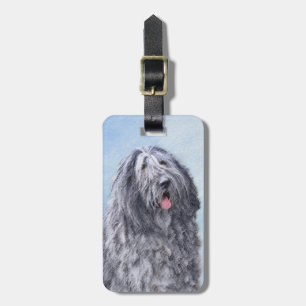 Etiqueta De Bagagem Pintura de Sheepdog Bergamasco - Cachorro Original