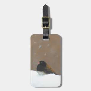 Etiqueta De Bagagem Pintura Junco De Olhos Escuros - Arte Original De 