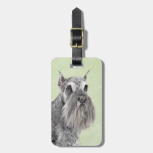 Etiqueta De Bagagem Pintura Schnauzer (Giant, Standard) - Arte Canina