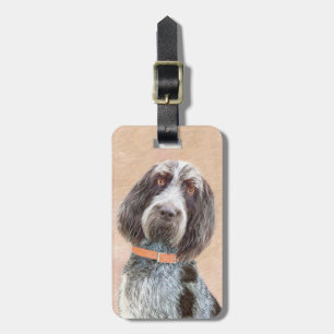 Etiqueta De Bagagem Pintura Spinone Italiano - Arte Cachorro Original