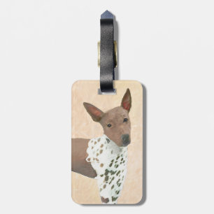 Etiqueta De Bagagem Pintura Terrier sem cabelos americana - Arte canin