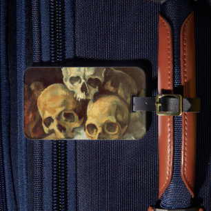 Etiqueta De Bagagem Pirâmide de Skulls Vintage Halloween