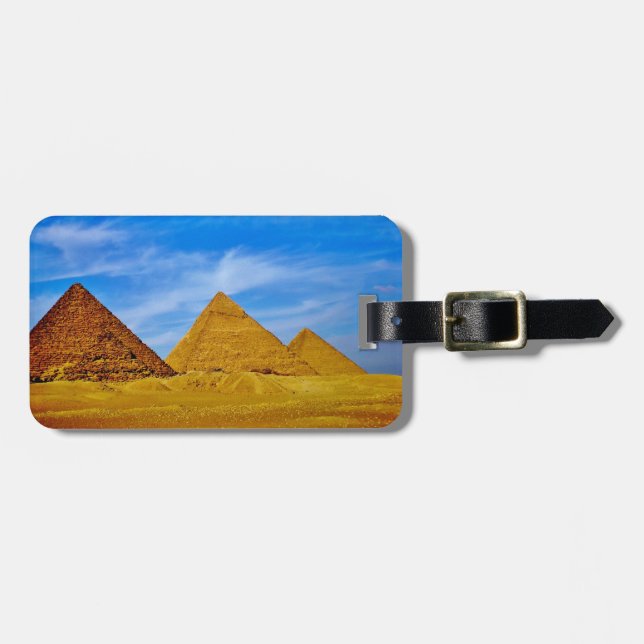 Etiqueta De Bagagem Pirâmides de Giza (Frente Horizontal)