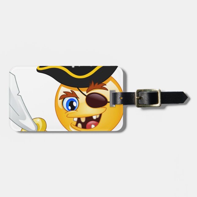 Etiqueta De Bagagem pirata emoji (Frente Horizontal)