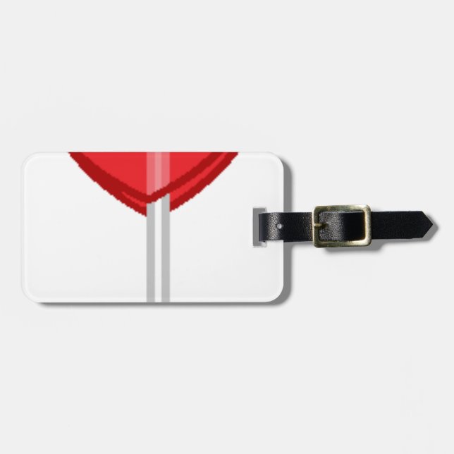Etiqueta De Bagagem pirulito vermelho (Frente Horizontal)