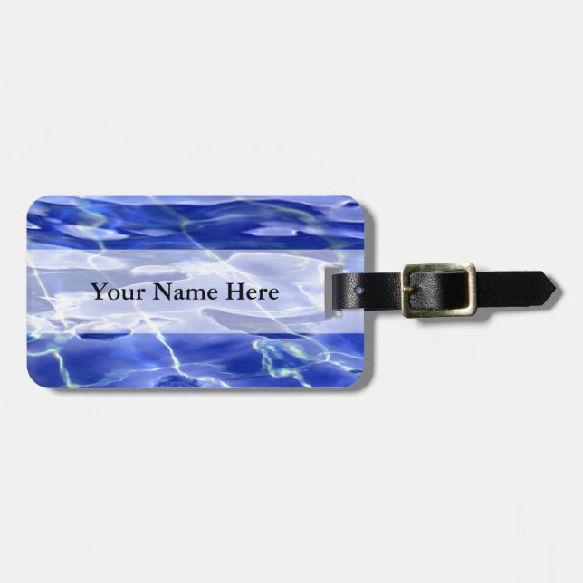 Etiqueta De Bagagem Piscina (Frente Horizontal)