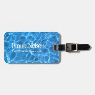 Etiqueta De Bagagem Piscina Azul Aqua