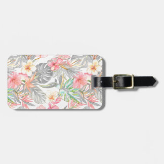 Etiqueta De Bagagem PixDezines Vintage Pastel H2 Havaí Folhagem Floral