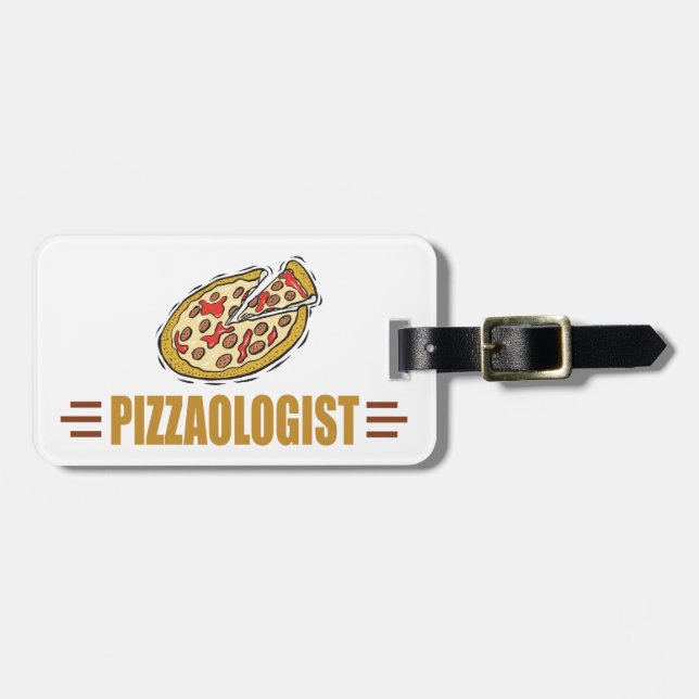 Etiqueta De Bagagem Pizza Personalizada (Frente Horizontal)