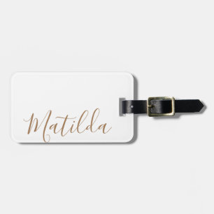 Etiqueta De Bagagem Placa de bagagem cor dourada simples personalizada