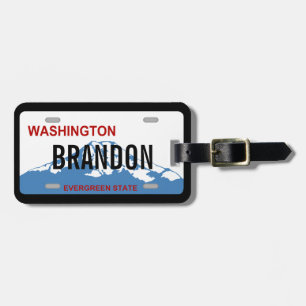 Etiqueta De Bagagem Placa personalizada de bagagem de Washington