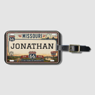 Etiqueta De Bagagem Placa Personalizada Missouri Route 66