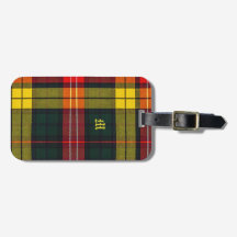 Plaid do Clã Buchanan Padrão Escocês Monograma