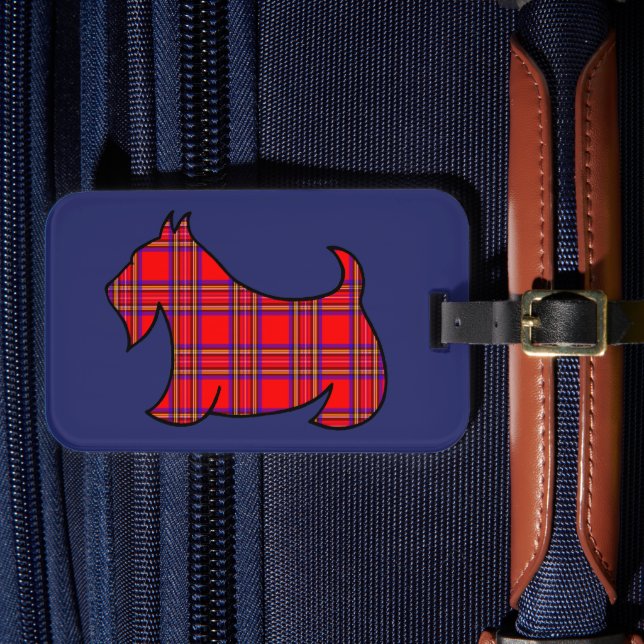 Etiqueta de Bagagem Plaid Scottish Terrier (Frente Insitu 4)