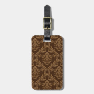 Etiqueta De Bagagem Plano de fundo do Damask 2