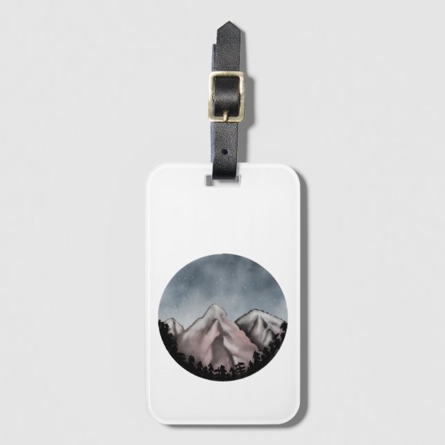 Etiqueta De Bagagem Plano de paisagem da Aquarela (Frente Vertical)