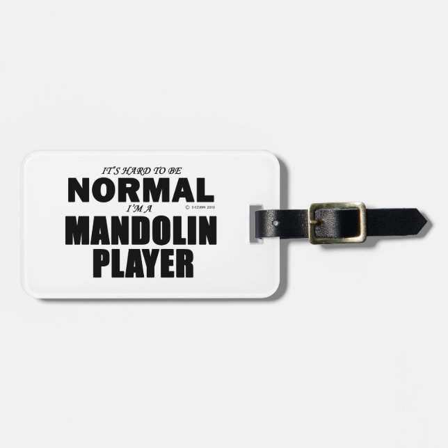 Etiqueta De Bagagem Player de Mandolin Normal (Frente Horizontal)