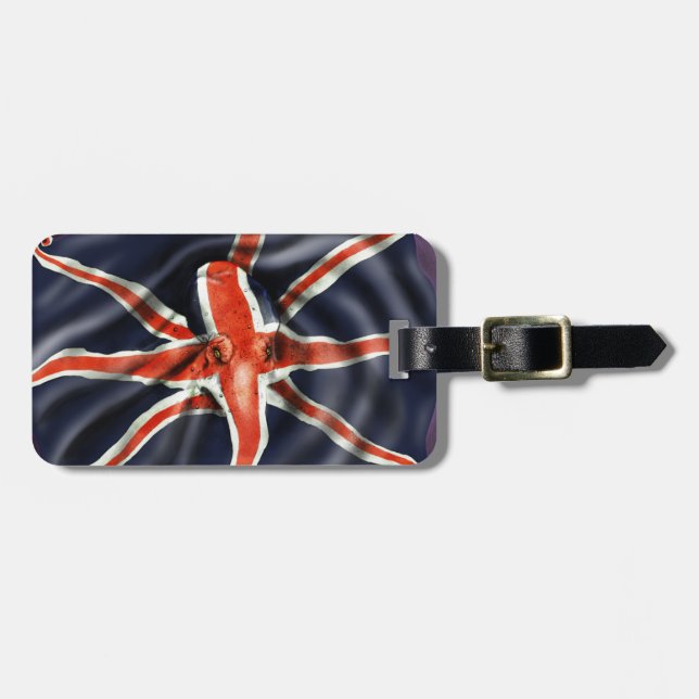 Etiqueta De Bagagem Polvo de Union Jack (Frente Horizontal)