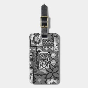 Etiqueta De Bagagem Pomaika’i Tiki Havaiana Vintage Tapa