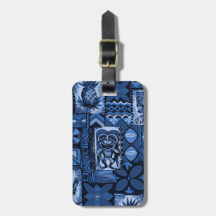 Etiqueta De Bagagem Pomaika’i Tiki Havaiana Vintage Tapa