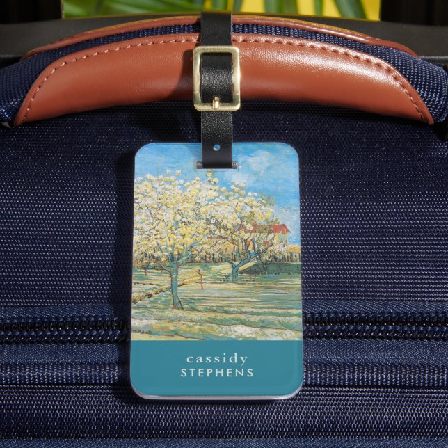 Etiqueta De Bagagem Pomar no Flor | Vincent van Gogh (Frente Insitu 2)
