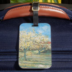 Etiqueta De Bagagem Pomar no Flor Vincent van Gogh