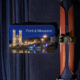 Etiqueta De Bagagem Pont a Mousson Panorama com Moselle Souvenir