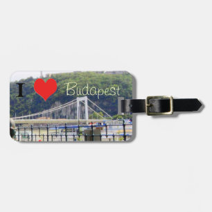 Etiqueta De Bagagem Ponte de Erzsebet mim coração Budapest