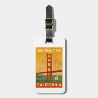 Etiqueta De Bagagem Ponte Golden Gate Retro – São Francisco