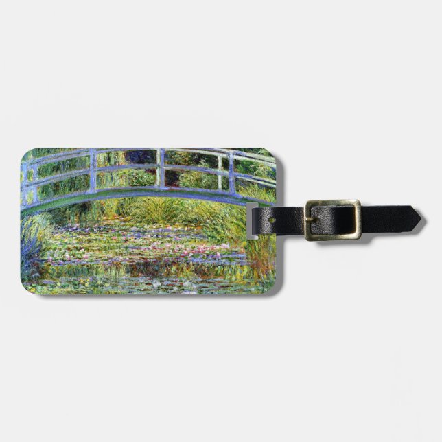 Etiqueta De Bagagem Ponte Japonesa Fine Monet & Water Lily Pond (Frente Horizontal)