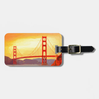 Etiqueta De Bagagem Ponte Ouro de São Francisco