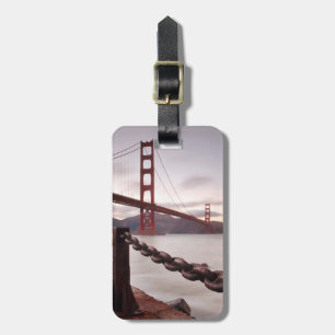 Etiqueta De Bagagem Ponte Ouro Gate contra montanhas