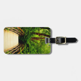 Etiqueta De Bagagem Ponte para a Floresta, Noroeste Pacífico