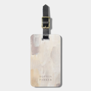 Etiqueta De Bagagem Ponto morto minimalista elegante pintado do